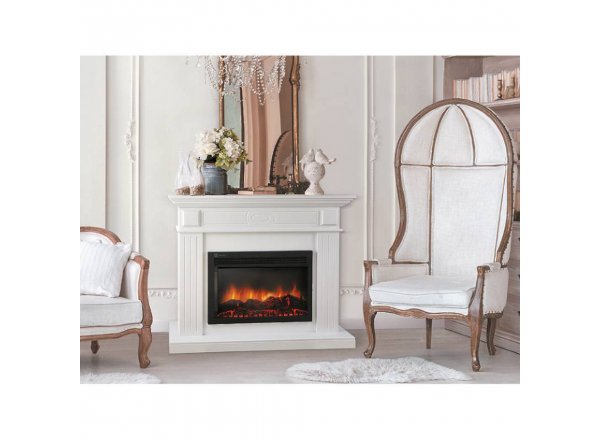 Каминокомплект: Очаг Electrolux EFP/P-3020LS N, портал Bianco 30 шпон белёный дуб
